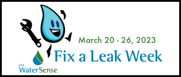 Happy Blue Water Drop - Fix a Leak Week March 20-26, 2023